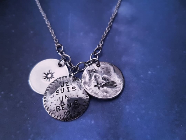 Atelier Solstice – Collier 3 éléments en argent 925 lisses ou structurés, à choix.