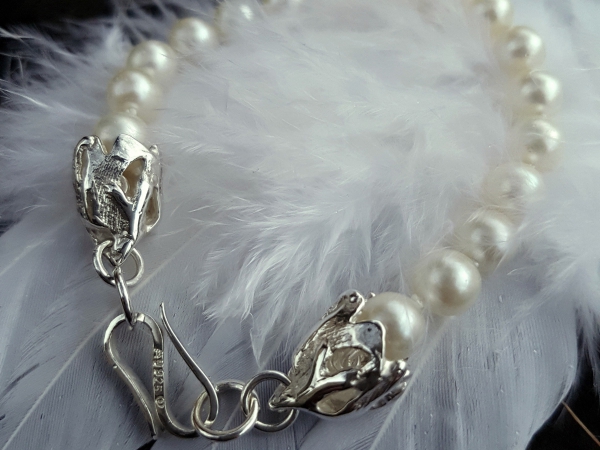 Atelier Solstice – Bracelet végétal en argent 925 et perles de culture